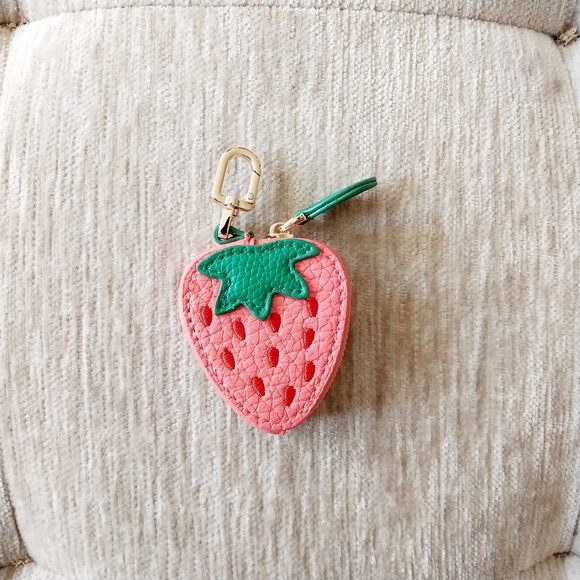Accessories - PINK STRAWBERRY Bag Charm Coin Purse Keychain